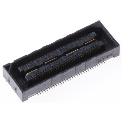 Samtec QSH Series Straight Surface Mount PCB Socket, 60-Contact, 2-Row, 0.5mm Pitch, Solder Termination