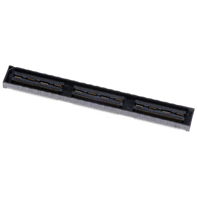 Samtec QSH Series Straight Surface Mount PCB Socket, 180-Contact, 2-Row, 0.5mm Pitch, Solder Termination