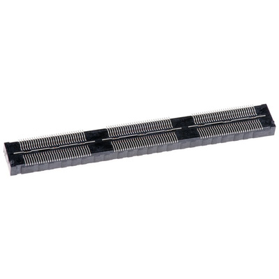 Samtec QSH Series Straight Surface Mount PCB Socket, 180-Contact, 2-Row, 0.5mm Pitch, Solder Termination