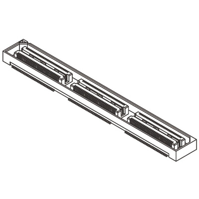 Samtec QSH Series Straight Surface Mount PCB Socket, 180-Contact, 2-Row, 0.5mm Pitch, Solder Termination