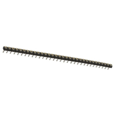 Samtec SL Series Straight Through Hole Mount PCB Socket, 32-Contact, 1-Row, 2.54mm Pitch, Solder Termination