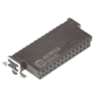Harting Har-Flex Series Right Angle Surface Mount PCB Socket, 50-Contact, 2-Row, 1.27mm Pitch, Solder Termination