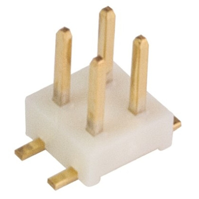 Hirose A3 Series Straight Surface Mount Pin Header, 4 Contact(s), 2.0mm Pitch, 2 Row(s), Unshrouded