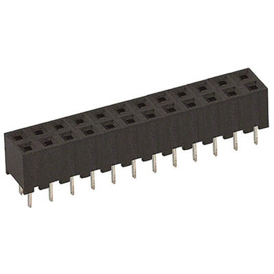 Hirose A3C Series Straight Through Hole Mount PCB Socket, 24-Contact, 2-Row, 2mm Pitch, Solder Termination
