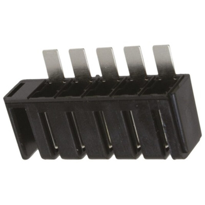 TE Connectivity Right Angle Panel Mount PCB Socket, 5-Contact, 1-Row, 5mm Pitch, Solder Termination