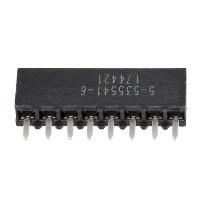 TE Connectivity AMPMODU MOD IV Series Straight Through Hole Mount PCB Socket, 8-Contact, 1-Row, 2.54mm Pitch, Solder