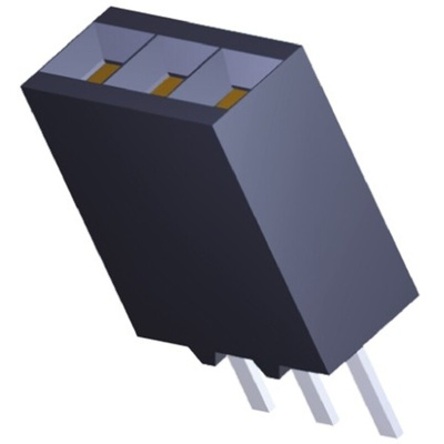 TE Connectivity AMPMODU MOD II Series Straight Through Hole Mount PCB Socket, 4-Contact, 1-Row, 2.54mm Pitch, Solder