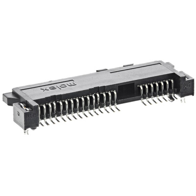 Molex SATA Series Right Angle Surface Mount PCB Socket, 22-Contact, 1-Row, 1.27mm Pitch, Solder Termination