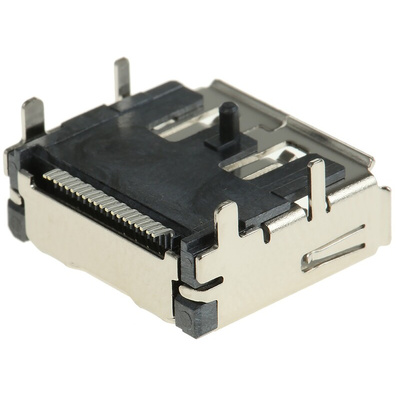 Molex DisplayPort Series Right Angle Surface Mount PCB Socket, 20-Contact, 2-Row, 0.5mm Pitch, Solder Termination