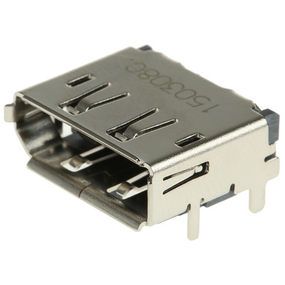 Molex DisplayPort Series Right Angle Surface Mount PCB Socket, 20-Contact, 2-Row, 0.5mm Pitch, Solder Termination
