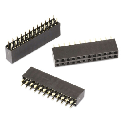 Wurth Elektronik WR-PHD Series Straight Through Hole Mount PCB Socket, 64-Contact, 2-Row, 2.54mm Pitch, Solder