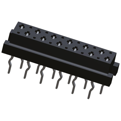 TE Connectivity Micro-MaTch Series Straight Through Hole Mount PCB Socket, 12-Contact, 2-Row, 1.27mm Pitch, Solder