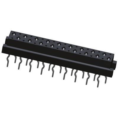 TE Connectivity Micro-MaTch Series Straight Through Hole Mount PCB Socket, 18-Contact, 2-Row, 1.27mm Pitch, Solder