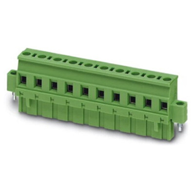 Phoenix Contact GMVSTBR 2.5/10-STF-7.62 Series PCB Terminal Block, 10-Contact, 7.62mm Pitch, Screw Termination