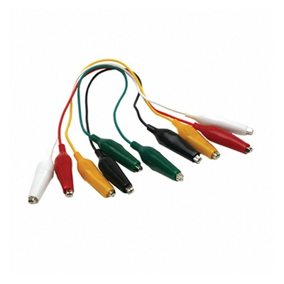 7A Black, Green, Red, White, Yellow Test lead, 300V Rating - 0.3m Length