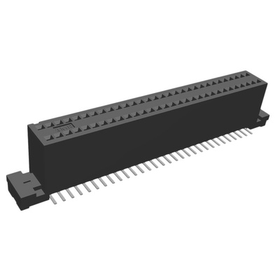 TE Connectivity AMPMODU System 50 Series Straight PCB Mount PCB Socket, 60-Contact, 2-Row, 1.27mm Pitch, Solder