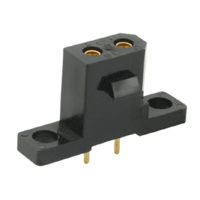 Souriau SMS Series Straight PCB Mount PCB Socket, 2-Contact, 1-Row, 5.08mm Pitch, Solder Termination