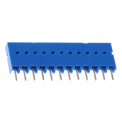 Amphenol Communications Solutions Dubox Series Straight Through Hole Mount PCB Socket, 12-Contact, 1-Row, 2.54mm Pitch,