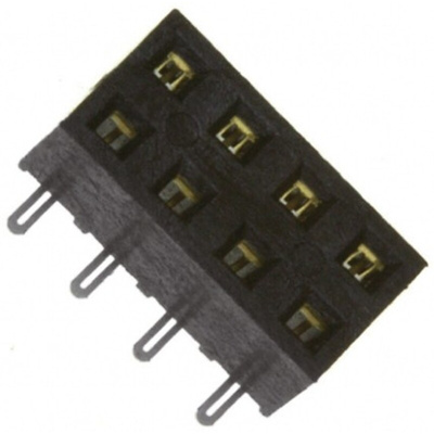 Samtec SMM Series Straight Surface Mount PCB Socket, 12-Contact, 2-Row, 2mm Pitch, Solder Termination