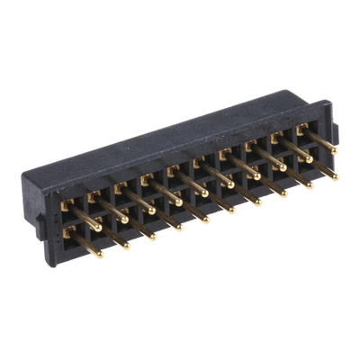 HARWIN M80 Series Straight Through Hole Mount PCB Socket, 20-Contact, 2-Row, 2mm Pitch, Solder Termination