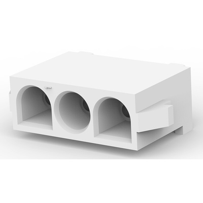 TE Connectivity Universal MATE-N-LOK Series Straight Through Hole PCB Socket, 3 Contact(s), 6.35mm Pitch, 1 Row(s),