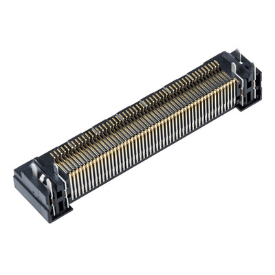 Hirose FunctionMAX FX18 Series Right Angle Surface Mount PCB Socket, 100-Contact, 2-Row, 0.8mm Pitch, Solder Termination