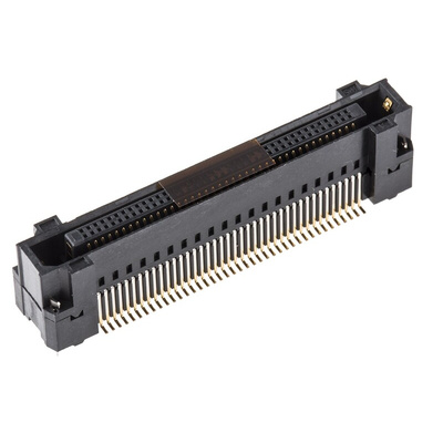 Hirose FunctionMAX FX18 Series Straight Surface Mount PCB Socket, 80-Contact, 2-Row, 0.8mm Pitch, Solder Termination