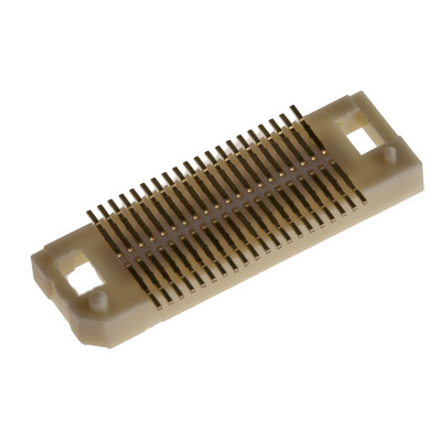 Hirose FunctionMAX FX8 Series Straight Surface Mount PCB Socket, 40-Contact, 1-Row, 0.6mm Pitch, Solder Termination
