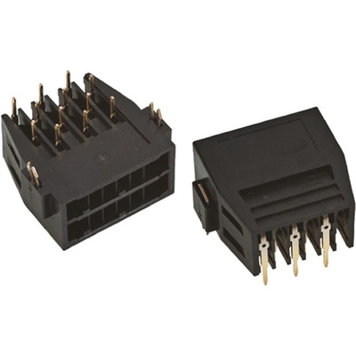 Hirose PX Series Straight Through Hole Mount PCB Socket, 12-Contact, 6-Row, 3.4 mm, 3.8 mm Pitch, Crimp Termination