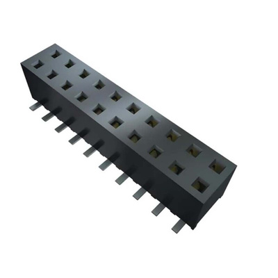 Samtec MMS Series Straight Through Hole Mount PCB Socket, 4-Contact, 2-Row, 2mm Pitch, Solder Termination