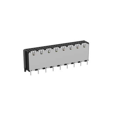 ERNI Surface Mount, Through Hole PCB Connector, 50-Contact, 2-Row, 1mm Pitch