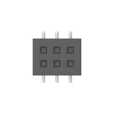 TE Connectivity 1MM-R Series Vertical Board Mount PCB Socket, 6-Contact, 2-Row, 1mm Pitch, Surface Mount Termination