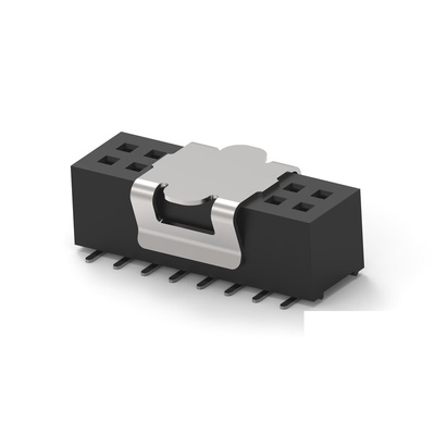 TE Connectivity 1MM-R Series Vertical Board Mount PCB Socket, 20-Contact, 2-Row, 1mm Pitch, Surface Mount Termination