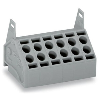 Wago 806 Series Angled PCB Mount PCB Socket, 4-Contact, 1-Row, 5mm Pitch, Cage Clamp Termination