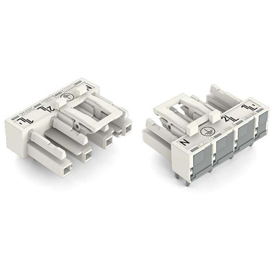 Wago 770 Series Angled PCB Mount PCB Socket, 4-Contact, 1-Row, 10mm Pitch, Cage Clamp Termination