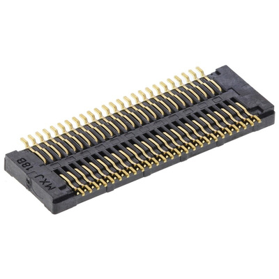 Molex SlimStack Series Straight Surface Mount PCB Socket, 50-Contact, 2-Row, 0.5mm Pitch, Solder Termination