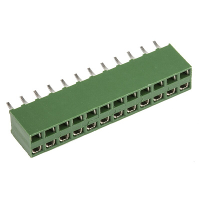 TE Connectivity AMPMODU HV100 Series Straight Through Hole Mount PCB Socket, 24-Contact, 2-Row, 2.54mm Pitch, Solder