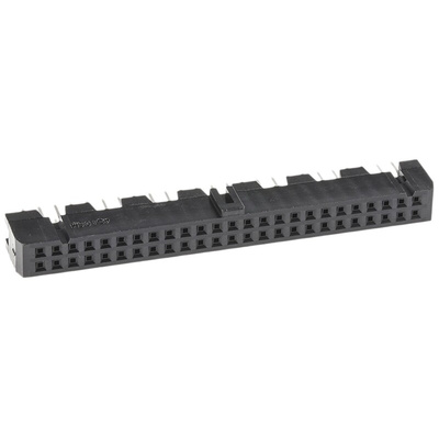 Hirose HIF3FB Series Straight Through Hole Mount PCB Socket, 50-Contact, 2-Row, 2.54mm Pitch, Solder Termination