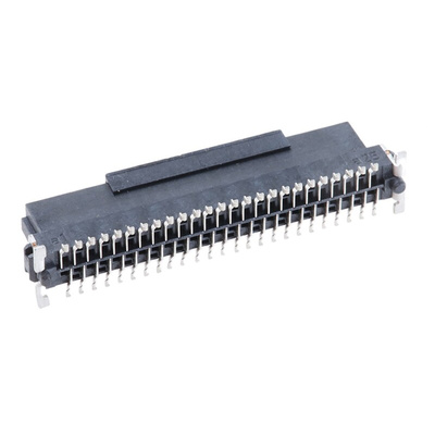 ERNI SMC Series Straight Surface Mount PCB Socket, 50-Contact, 2-Row, 1.27mm Pitch, Solder Termination