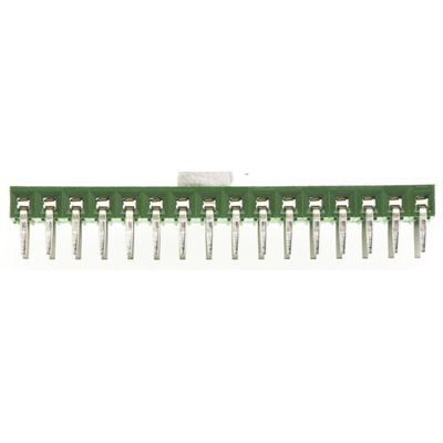 TE Connectivity AMPMODU HV190 Series Right Angle Through Hole Mount PCB Socket, 16-Contact, 1-Row, 2.54mm Pitch, Solder