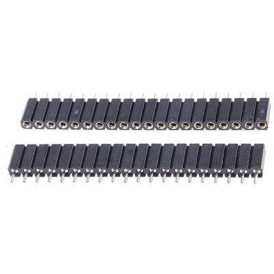ASSMANN WSW AW 127 Series Straight Through Hole Mount PCB Socket, 20-Contact, 1-Row, 2.54mm Pitch, Solder Termination