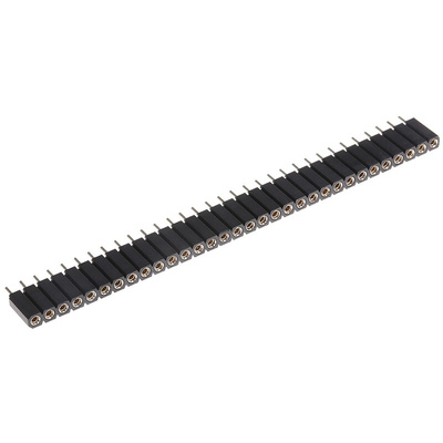 ASSMANN WSW AW 127 Series Straight Through Hole Mount PCB Socket, 32-Contact, 1-Row, 2.54mm Pitch, Solder Termination