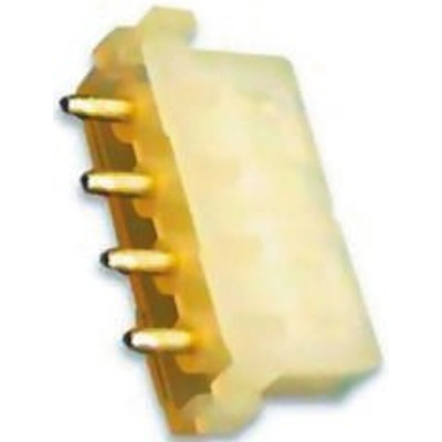 TE Connectivity Universal MATE-N-LOK Series Straight Through Hole PCB Socket, 4 Contact(s), 6.35mm Pitch, 1 Row(s),