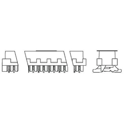 TE Connectivity Micro-MaTch Series Straight Surface Mount PCB Socket, 10-Contact, 2-Row, 2.54mm Pitch, Solder
