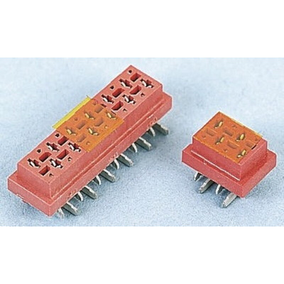 TE Connectivity Micro-MaTch Series Straight Surface Mount PCB Socket, 6-Contact, 2-Row, 2.54mm Pitch, Solder Termination