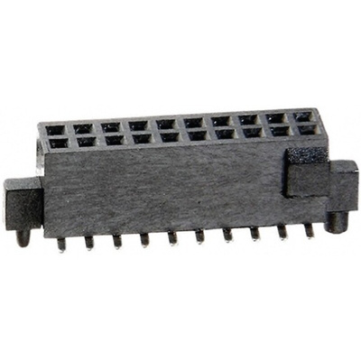 HARWIN Straight Surface Mount PCB Socket, 10-Contact, 2-Row, 1.27mm Pitch, Solder Termination