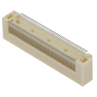 Hirose FunctionMAX FX8C Series Straight Surface Mount PCB Socket, 100-Contact, 2-Row, 0.6mm Pitch, Solder Termination