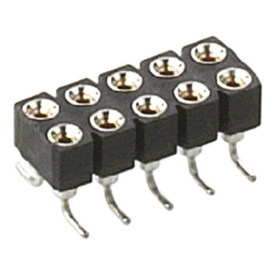 Preci-Dip 410 Series Right Angle Surface Mount PCB Socket, 8-Contact, 2-Row, 2.54mm Pitch, Solder Termination