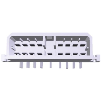 TE Connectivity Multi-Interlock Series Right Angle Through Hole Mount PCB Socket, 21-Contact, 2-Row, Solder Termination