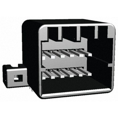 TE Connectivity MULTILOCK 040 II Series Right Angle Through Hole Mount PCB Socket, 12-Contact, 2-Row, 2.5mm Pitch,